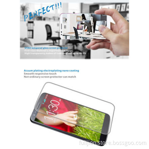 0.15mm/0.2mm/0.33mm/0.4mm anti-crack tempered glass screen protector for LG G2